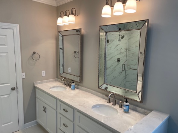 Brookview Court bathroom double vanity