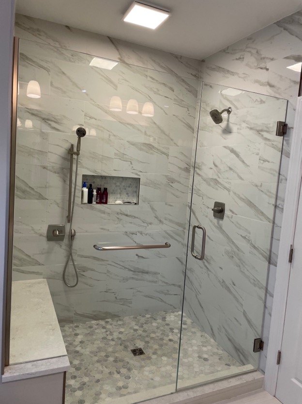 Brookview Court tiled shower